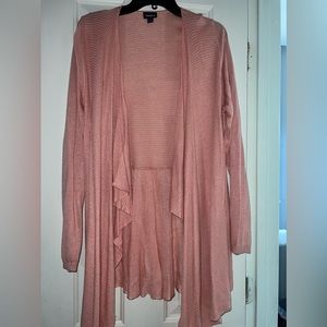 Light pink, long, sleeved, cardigan, size L from Torrid